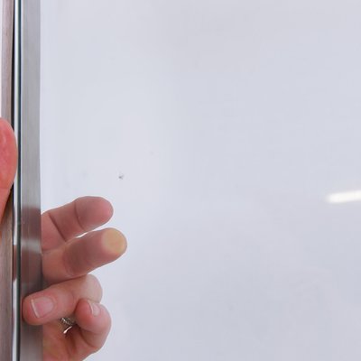 Couchtisch T113 aus Stahl & dickem Kristallglas, Osvaldo Borsani