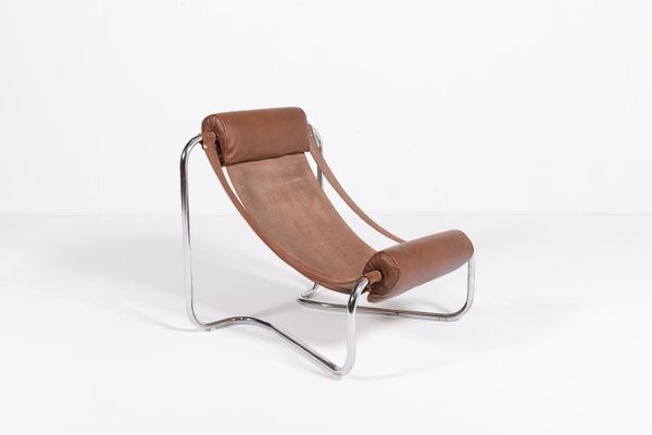 Vintage leather sling chair discount