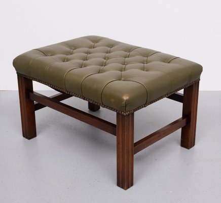 Green chesterfield footstool discount
