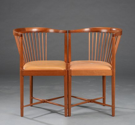 Fully Restored Mahogany King of Diamonds Chairs by Børge Mogensen 