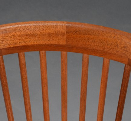 Fully Restored Mahogany King of Diamonds Chairs by Børge Mogensen 