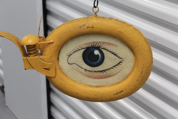 Metal Optician Shop Trade Sign, Set of 2 for sale at Pamono