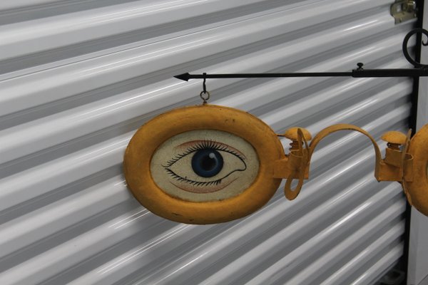 Metal Optician Shop Trade Sign, Set of 2 for sale at Pamono