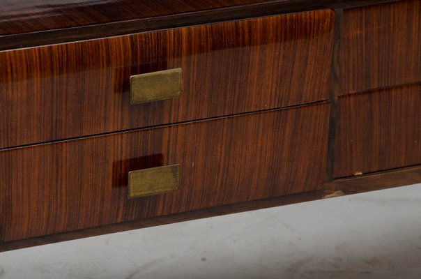 Vintage Italian Chest Of Drawers With Marbled Glass Top For Sale