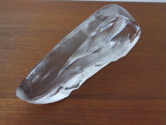 Large Crystal Glass Cat Sculpture by Mats Jonasson for Maler As