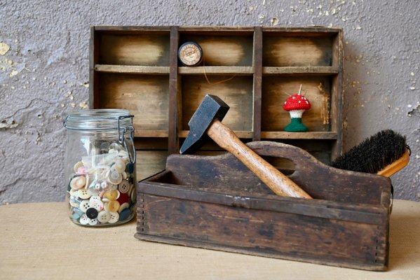 Cassetta Attrezzi Legno Faggio 40 Cm - Per Pittura, Cucito E Utensili - Foto 3