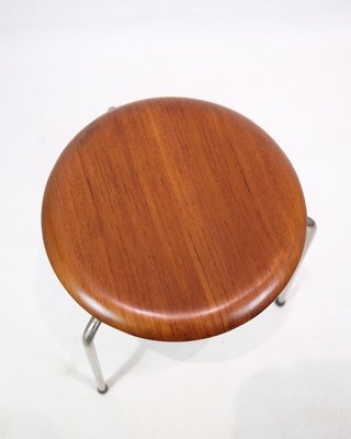 椅子 Arne Jacobsen 3170 Teak FRITZ HANSEN Set of Dot Stools Model 3170 in Teak by Arne Jacobsen for