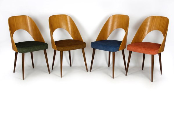 Mid Century Chairs from Onv Pisek 1960s Set of 4