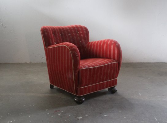 Danish Lounge Chair in the style of Fritz Hansen, 1930s for sale 