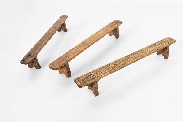 Decorative Wooden Low Bench France 1850s