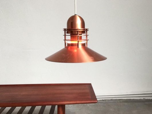 Vintage Danish Model Nyhavn Copper Pendant Lamp by Alfred Homann