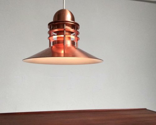 Vintage Danish Model Nyhavn Copper Pendant Lamp by Alfred Homann