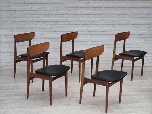 Danish Dining Chairs in Teak Wood, 1960s, Set of