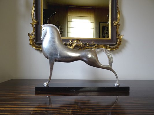 Lovet-Lorski, Modernist Art Deco Style Horse, Bronze on Marble