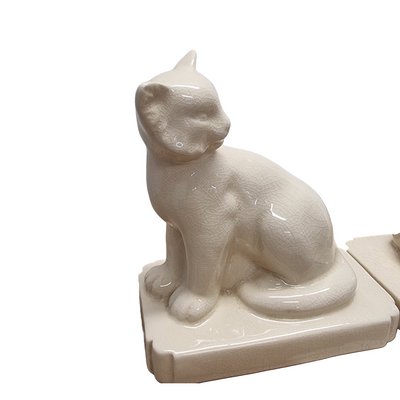 French Art Deco Ceramic Bookends, 1930s, Set of 2 for sale French Art Deco Ceramic Bookends, 1930s, Set of 2 for sale