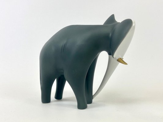 Mid-Century Elephant Figurine by Jaroslav Jezek for Royal Dux
