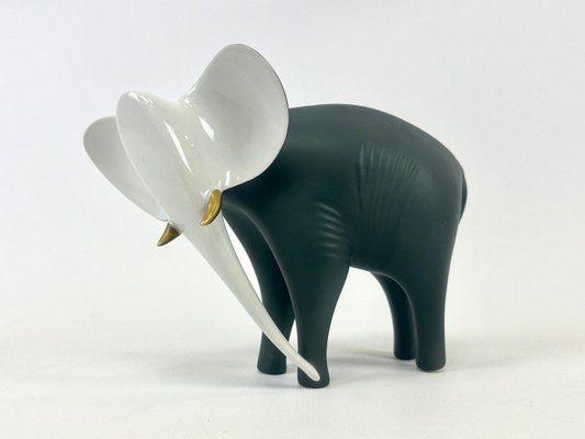 Mid-Century Elephant Figurine by Jaroslav Jezek for Royal Dux