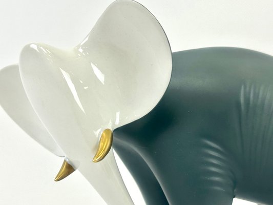 Mid-Century Elephant Figurine by Jaroslav Jezek for Royal Dux