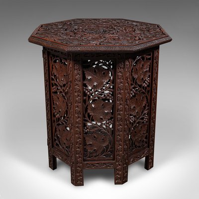 Indian Teak Folding Tea Table