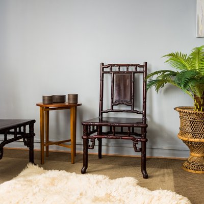 vintage chinese hardwood chairs set of 4 for sale at pamono