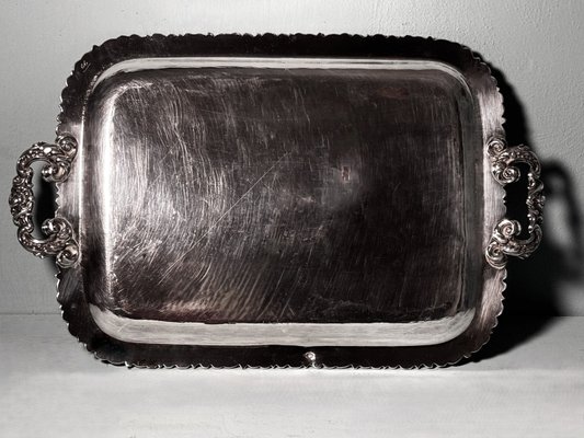 English Early Victorian Sheffield Tray with Handles for sale at Pamono