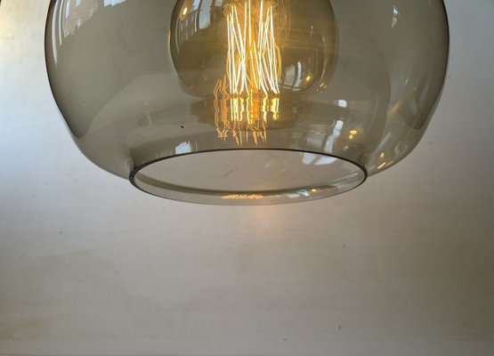 Scandinavian Modern Soap Bubble Ceiling Lamp in Smoke Glass by