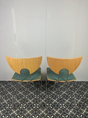 Set of 2 'Mikado 1800' Stacking Chairs by Walter Leeman for