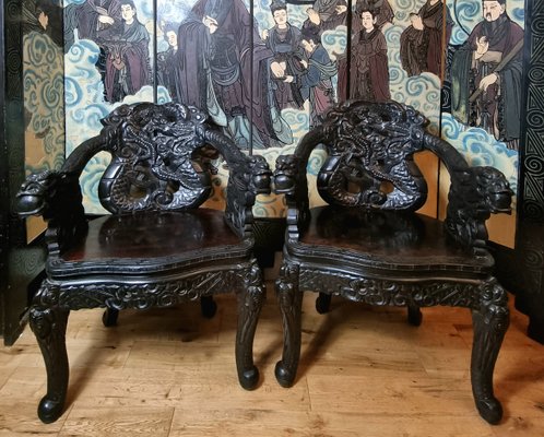 Antique dragon chair sale