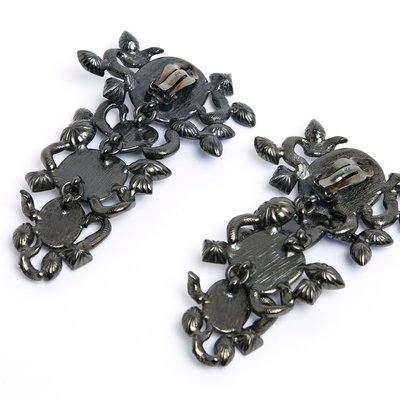 Boucles D'oreilles Clips Vintage Yves Saint Laurent Paris - Modèle Spirale Doré - Excellente Occasion