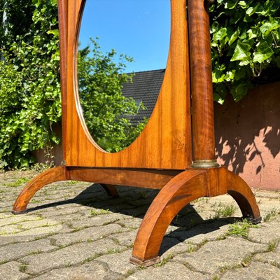 Antique Classicism Standing Mirror in Walnut for sale at Pamono