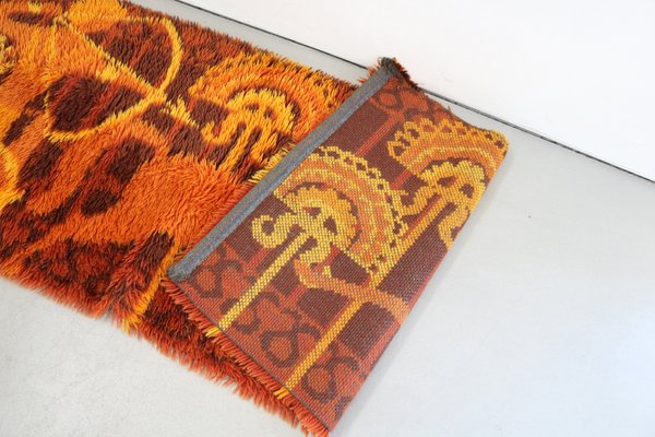 Vintage Shaggy Rug, Sweden from Rya, 1960 for sale at Pamono