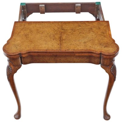 -antique-バゲジカート ヴィンテージ ホテルKARE ファニチャー Antique Georgian Revival Burr Walnut Folding Card or Tea Table