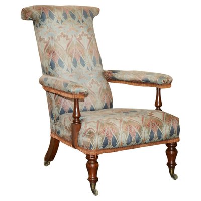 Antique Victorian Library Reading Armchair from Liberty