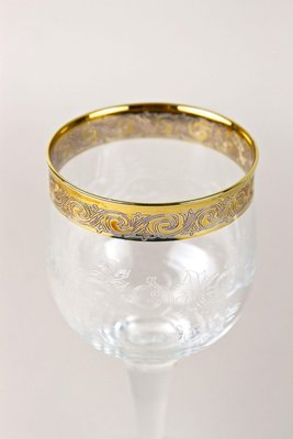 Vintage Murano Weingläser mit Goldrand, 1940, 6 . Set bei Pamono kaufen