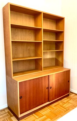 Teak and Oak 2-Part Cabinet by Borge Mogensen for Karl Andersson