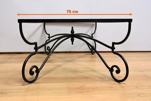 Art Nouveau Wrought Iron Coffee Table, 1940s for sale at Pamono