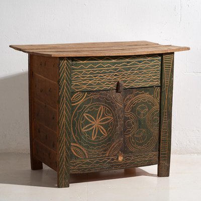 Grüne Vintage Kommode im primitiven Stil, 1920 bei Pamono kaufen