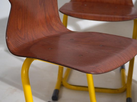 old maison chair ① Fifties: Metal chair with upholstered seat and back