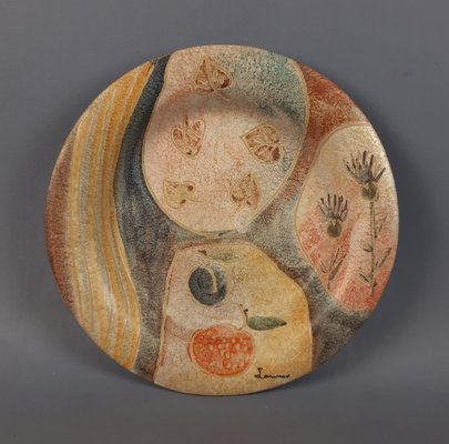 Italian Ceramic Plate by Italica Ars Lazzaro, 1950 for sale at Pamono