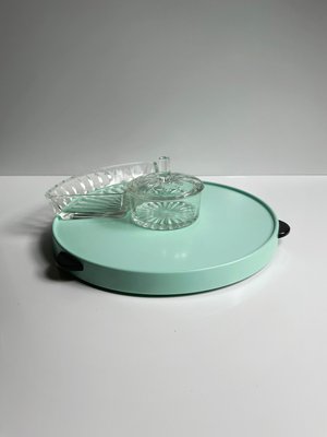 Mid-Century Lazy Susan, 1950s, Set of 6 for sale at Pamono