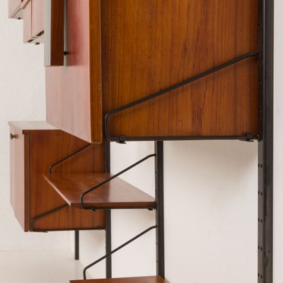 Large Mid-Century Modern Italian Wall Unit with Hidden Desk, 1960s