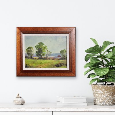 Arthur Spooner, En Plein Air Post Impressionist Landscape of Rural