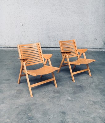 Set of Mid-Century Modern Design Rex Folding Chairs by Niko Set of Mid-Century Modern Design Rex Folding Chairs by Niko