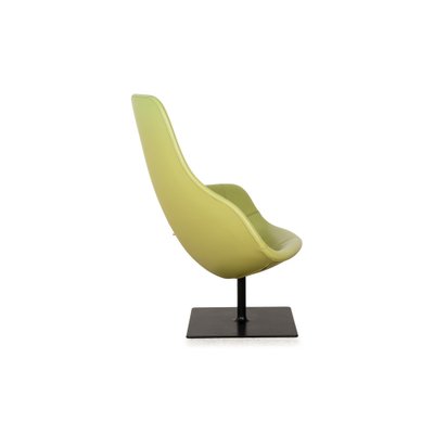 Fjord Leather Armchair in Green by Patricia Urquiola for Moroso
