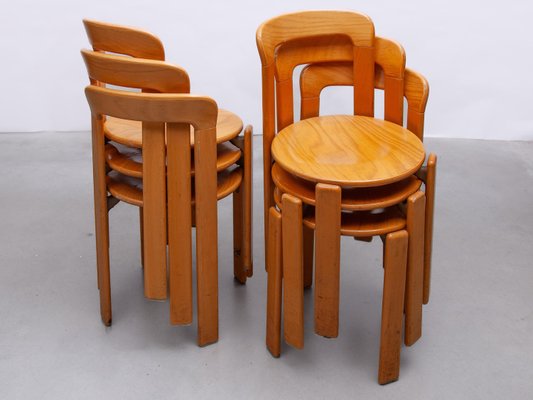 Stacking Chairs by Bruno Rey for Kush & Co, 1970, Set of 6