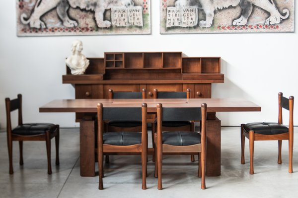 Mid-Century Italian Dining Set with Sideboard by Silvio Coppola