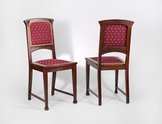 Antique Art Nouveau Chairs Set Of 2 For Sale At Pamono