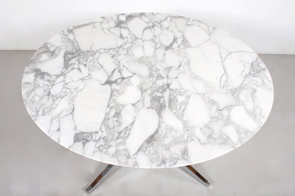 Vintage Round Marble Dining Table By Florence Knoll For Vintage Round Marble Dining Table By Florence Knoll For International 4