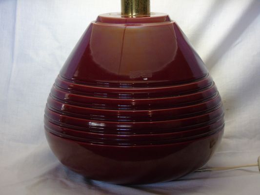 Vintage Red Ceramic Table Lamp 1960s For At Pamono Vintage Red Ceramic Table Lamp 1960s 2