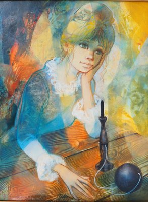 版画 Jean Baptiste VALADIE Jean-Baptiste Valadie, Meditation, The Young Girl with the Cup and